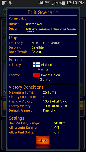 Wargame Constructor Screen 3