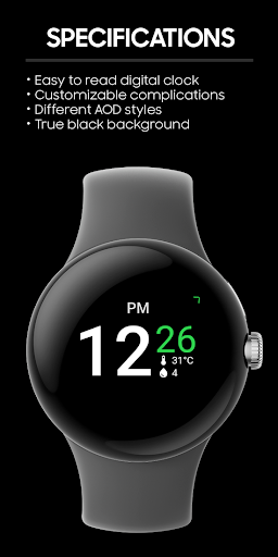 JHW Digital Plus: Watch face Screen 2