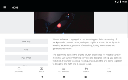 Screenshot of citylife church