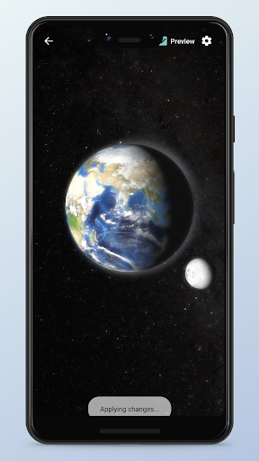 Earth and Moon Live Wallpaper Screen 2