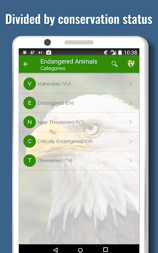 Screenshot of Endangered Animals Offline App