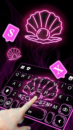 Neon Pearl Keyboard Theme Screen 3