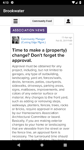 Android application Brookwater screenshort