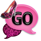 GO SMS - Pink Leopard Heels icon
