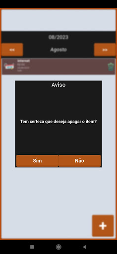 Android application Despesas screenshort
