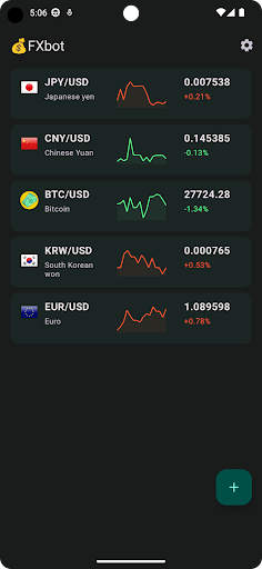 FXbot: Exchange rate and coin Screen 2