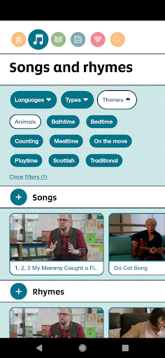 Bookbug’s Songs and Rhymes Screen 2