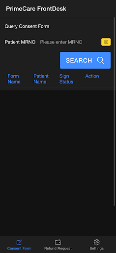 PrimeCare FrontDesk Screen 2