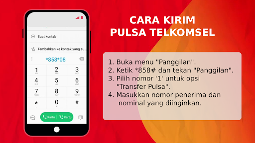 Cara kirim pulsa Telkomcel Screen 3