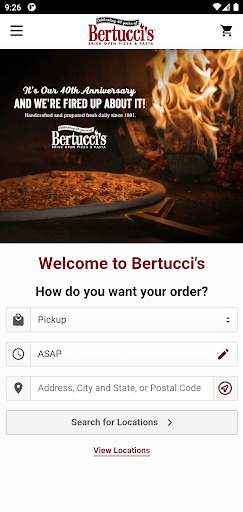 Android application Bertucci's screenshort