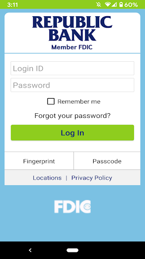 Android application Republic Bank Business Mobile screenshort