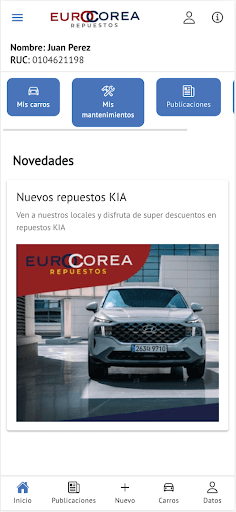 Android application Euro Corea Mantenimiento screenshort