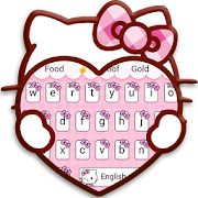 Pink Cute Kitty Cartoon Keyboard Theme  for PC Windows and Mac