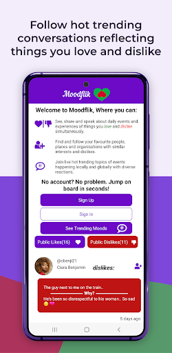 Moodflik - Express your moods. Screen 3