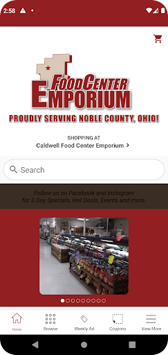 Android application Caldwell Food Center screenshort