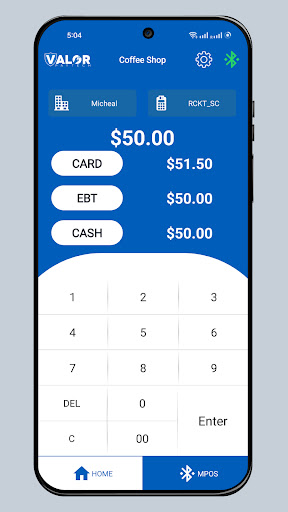 ValorPay Screen 2