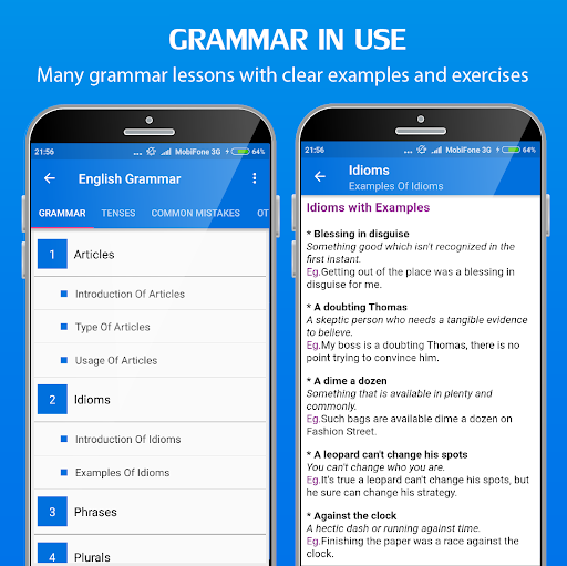 English Grammar Handbook Pro Screen 3