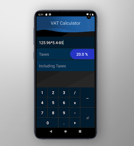 VAT Calculator Screen 2