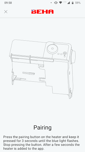 Android application BEHA Bluetooth Heater screenshort
