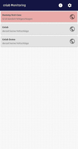 Android application cnlab Monitoring screenshort