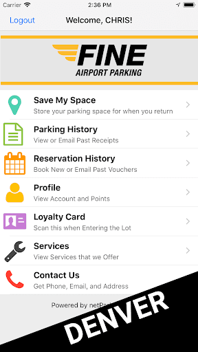 Android application Fine Parking Denver screenshort
