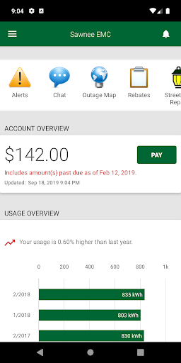 Screenshot of Sawnee EMC