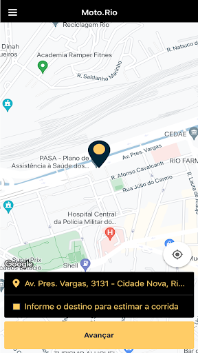 Android application Moto.Rio - Passageiro screenshort