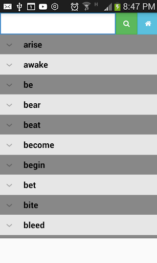 Android application Irregular verbs-Doctor Verb screenshort