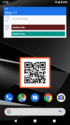 Android application QR Widget screenshort