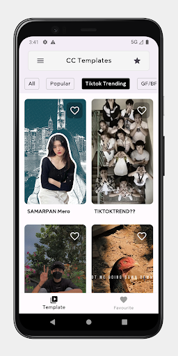 Android application CC Template - Cap Temptale App screenshort