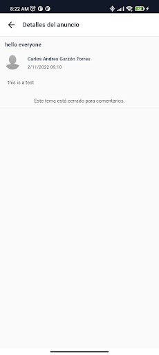Android application Admisión Virtual Estudiantes screenshort