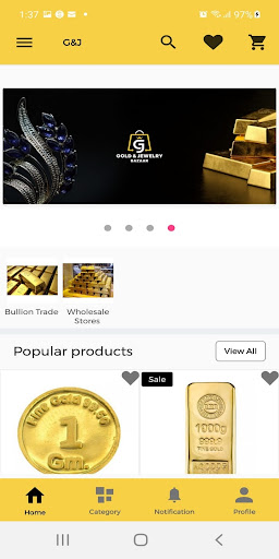 Android application G & J Bazaar screenshort