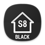 BLACK S8 Launcher Theme Icons and Wallpaper Pack icon