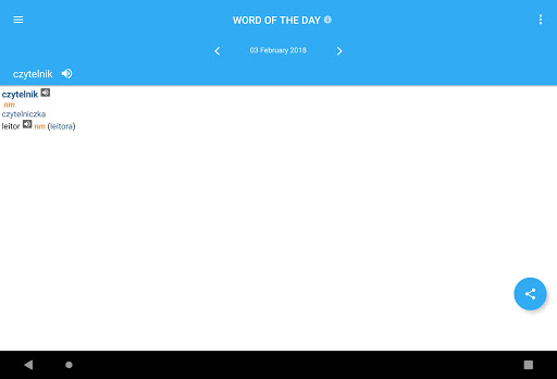 Screenshot of Polish-Portuguese Dictionary