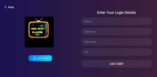 Veo IPTV Player Screen 2