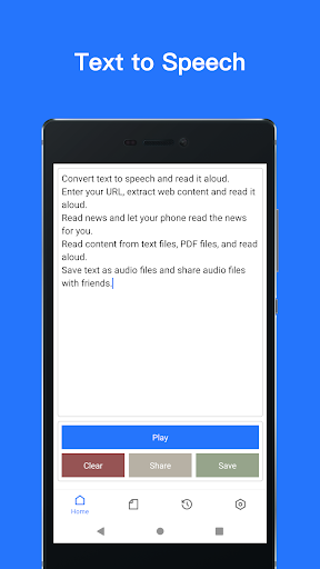 Android application Text to Speech: TTS screenshort