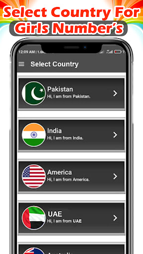 Android application Girls Number for Chat screenshort