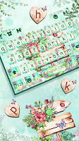 screenshot of Green Floral Garden Keyboard Theme