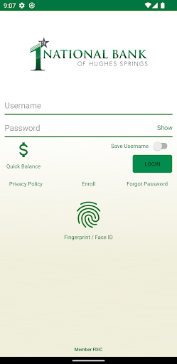 Android application FNBHS Mobile Banking screenshort