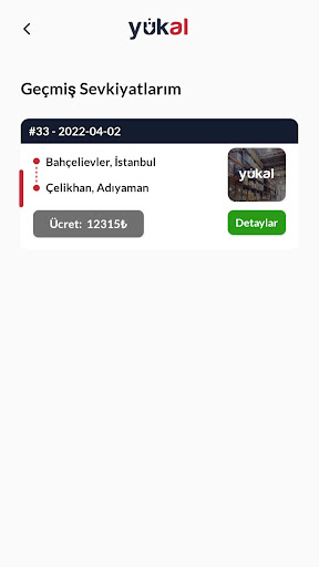 Android application Yükal screenshort