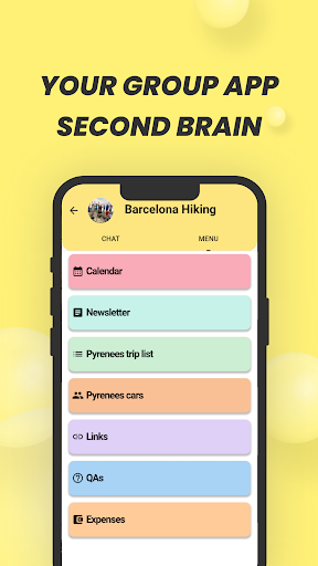 Android application Natros: Group second brain screenshort