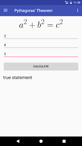 Android application Formula Calculator screenshort