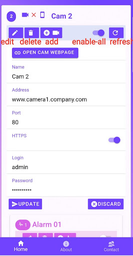 Axis Cam Manager Screen 3