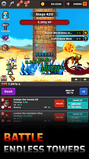 Tower Quest Pixel Idle RPG
