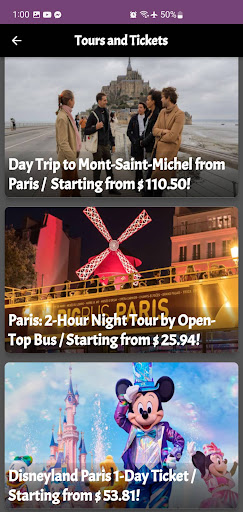 Paris Guide Tickets & Hotels Screen 2