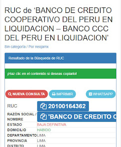 Captura 6 Consulta RUC Perú android