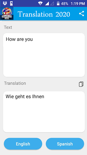 Android application German - English Translator screenshort