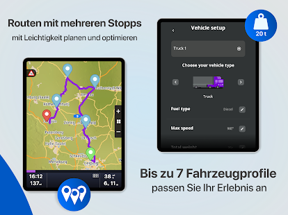 Sygic LKW Wohnmobil Navigation Screenshot