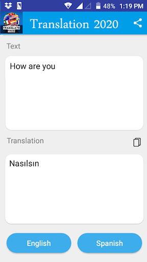 Android application Turkish - English Translator screenshort