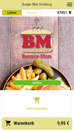 Android application Burger Man Duisburg screenshort